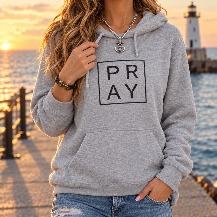 PRAY Hoodie for Women – Christian Faith Pullover Sweatshirt