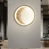 Crescent Moon Wall Lamp – Modern 3D Resin LED Wall Light, Dimmable