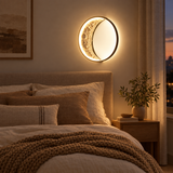 Crescent Moon Wall Lamp – Modern 3D Resin LED Wall Light, Dimmable