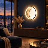 Crescent Moon Wall Lamp – Modern 3D Resin LED Wall Light, Dimmable