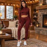 Wine Red ribbed 2-piece set - Lucky Anchor Supplies Co.
