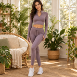 Mauve ribbed 2-piece set - Lucky Anchor Supplies Co.