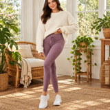 Mauve ribbed leggings - Lucky Anchor Supplies Co.
