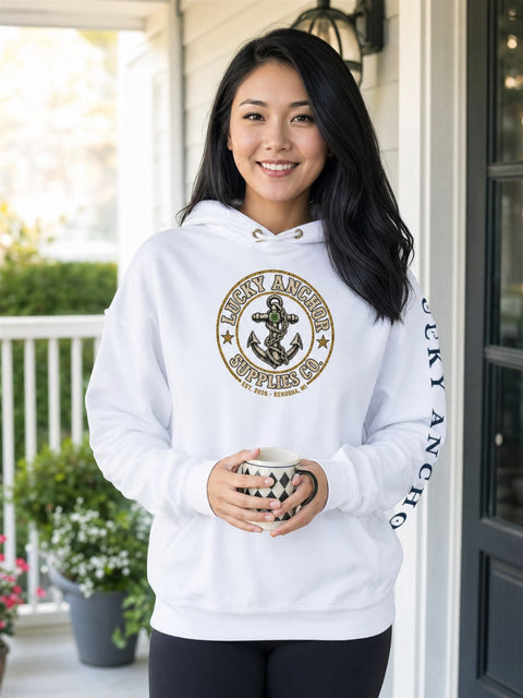 Lucky Anchor Crest Hoodie – Unisex Pullover